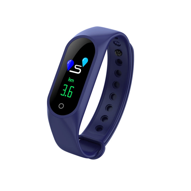 M3 Color Screen Smart Sports Watch Bracelet with Blood Pressure / Oxygen / Heart Rate Monitoring - Blue