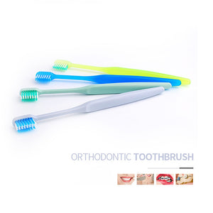 U-shaped Small Head Orthodontic Toothbrush, Soft Bristle Ortodoncia Teeth Brush, Brace Teeth Toothbrush Blue