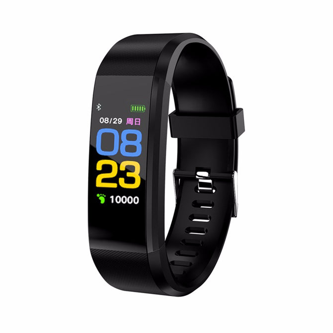 696 115 Plus Sports Smart Bracelet Bluetooth Wristband Date Calories Pedometer Black