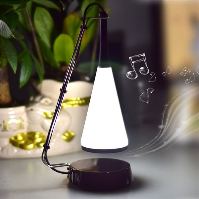 Music Desk Lamp LED Touch Lights Bedside Sound Lamp Charging USB Bluetooth Speaker Lighting Black/0-5W