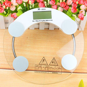 26cm Tempered Glass Mini Digital Weighing Scale Weight Body Scale Balance Clear