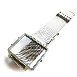 JEDX Smart Watch Case, Metal Watch Strap Band for Fitbit Blaze - Silver