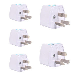 ZHAOYAO 5Pcs 250V 10A Travel Power Adaptor, Universal AU Plug