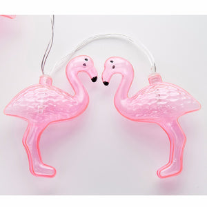 2m 10-LED Flamingo String Light, Flamingo Decoration Unicorn Flamingo String Light for Home, Party, Etc Warm White/0-5W