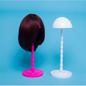 Economy Plastic DIY Wig Stand, Stable Portable Folding Stand Holder For Wig / Toupee / Hat Display Black