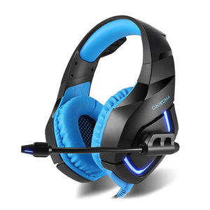 Professional Noise Canceling Studio Wired Gaming Earphone Headphone for Computer Headset With Microphone For PS4 Red