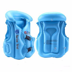 Adjustable Children Kids Babies Inflatable Pool Float Life Vest Swimsuit Child Swimming Drifting Safety Vests Sky Blue