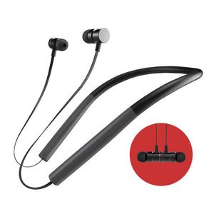 Bluetooth Earphone Built-in Mic Wireless Bluetooth Lightweight Neckband Sport Headphones Earbuds Stereo For Phone Black