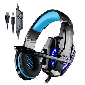 KOTION EACH G9000 7.1 Surround Sound Gaming Headset 3.5mm Computer Game Headphone With Mic LED Light For Tablet PC PS4 Black