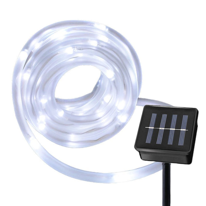 YWXLight Solar String Rope Lights 10 Meters Waterproof 100 LED Light Strings for Outdoor Decor Cold White