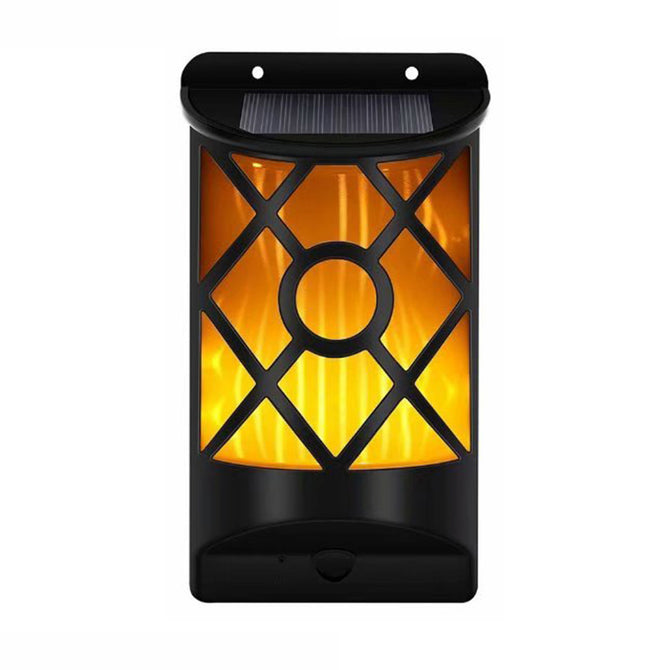 Ismartdigi 0.385W 3.7V 2000mAh 66LED Solar Lamps for Walls Stairs Outdoor Garden Ground - Black
