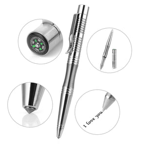 FURA ¡¤ GEAR TC4Titanium Alloy Black Ink Refill Gel Pen - Silver