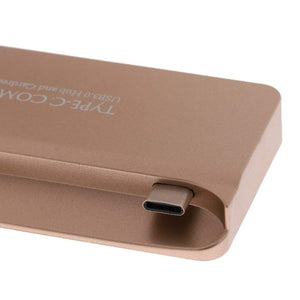 Measy USB Type C to USB Hub / Adapter And Card Reader For MacBook 12 Inch - Rose Gold