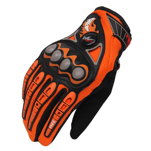 PRO-BIKER MCS-23 Motorcycle Racing Gloves - Orange (Size L / Pair)