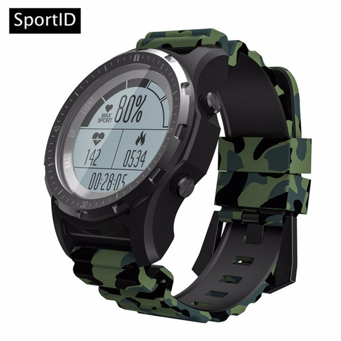 S966 Men\'s Smart Watch Wristwatch W/ GPS Fitness Tracker, Waterproof Compass, Sport Clock, Heart Rate Monitor Orange