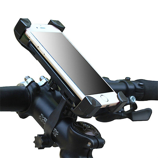 Bicycle Phone Holder, Universal MTB Bike Handlebar Mount Bracket, Cell Phone Accessories Bike Handlebar Smartphone Stand Black