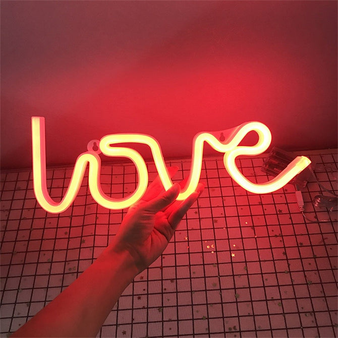Novelty Neon Led Flamingo Night Light Cactus Neon Sign Wall Lamps Battery/USB Power For Room Decorate Green/Clear/0-5W