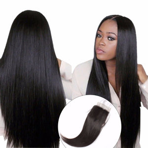 Brazilian Straight Lace Closure With Baby Hair Swiss Lace Free Middle Three Part 4x4 Non Remy Closure Can Be Dyed 8inchesFree Part