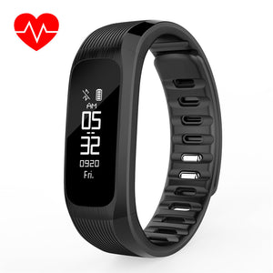 UP9 Smart Bracelet w/ Heart Rate Monitor, Call Reminder, Alarm Clock - Black