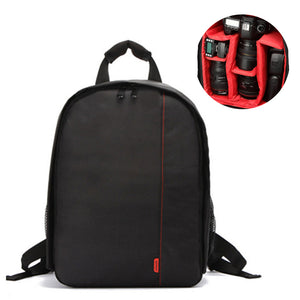 ZHAOYAO Multifunctional Digital DSLR Camera Bag Waterproof Photo Camera Backpack for Nikon Canon Sony - Black + Red