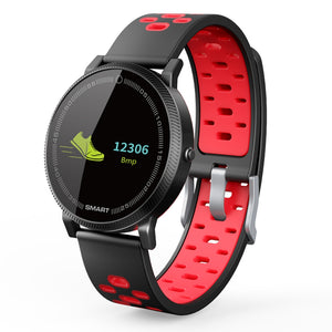 F4 Color Screen Smart Bracelet w/ Heart Rate Monitor, Fitness Tracker - Red