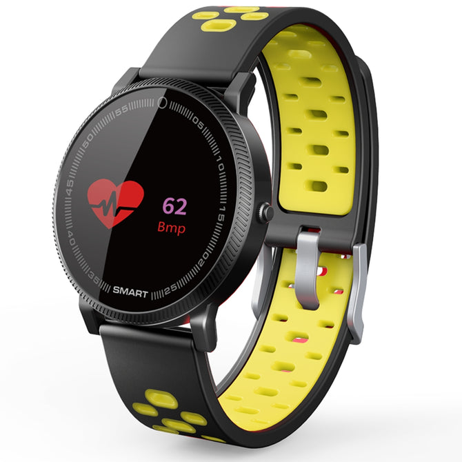 F4 Color Screen Smart Bracelet w/ Heart Rate Monitor, Fitness Tracker - Yellow