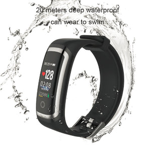 M4 Waterproof IP67 Smart Watch Wristband Bracelet with Sport Fitness Tracker, Heart Rate Monitor - Black