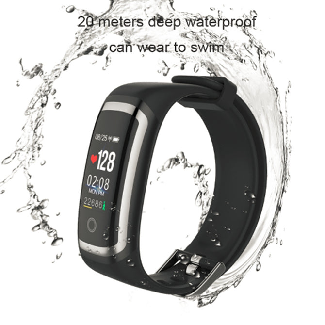 M4 Waterproof IP67 Smart Watch Wristband Bracelet with Sport Fitness Tracker, Heart Rate Monitor - Black