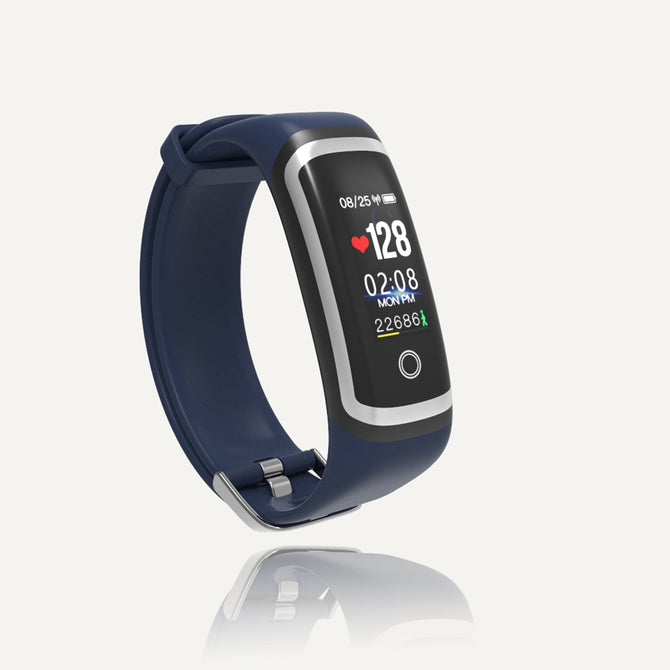 M4 Waterproof IP67 Smart Watch Wristband Bracelet with Sport Fitness Tracker, Heart Rate Monitor - Blue