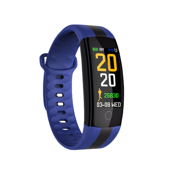 QS01 Color Screen Smart Bracelet with Blood Pressure / Heart Rate / Sleep Monitoring - Blue