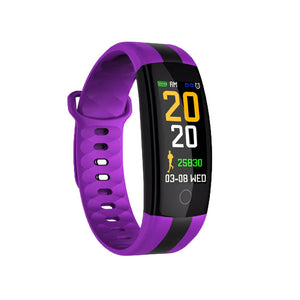 QS01 Color Screen Smart Bracelet with Blood Pressure / Heart Rate / Sleep Monitoring - Purple