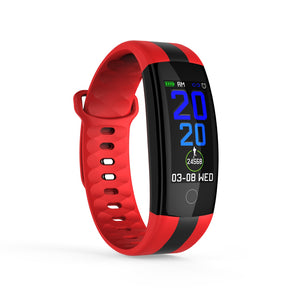 QS01 Color Screen Smart Bracelet with Blood Pressure / Heart Rate / Sleep Monitoring - Red