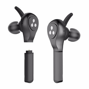 OJADE TWS Wireless In-Ear Sport Earphone Earbuds, Bluetooth Headphone with 4 Magnetic Replacement Batteries, Charging Box - Blac