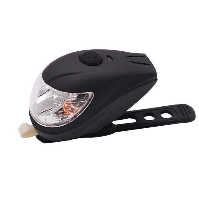 LED Bicycle Headlight Loud Horn USB Charging Light Switch Bike Light Frontlamp Black