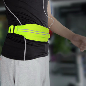 ROCK Sports Running Waist Bag Pocket, Jogging Portable Waterproof Cycling Bum Bag, Anti-theft Phone Pack Belt Bag Green/Canvas