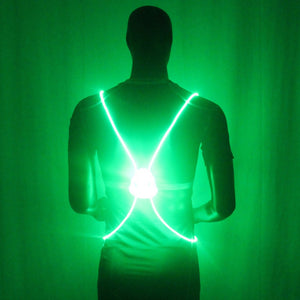 Cycling Light, Vest Night Riding Color Reflective LED Back Bike Light, Night Safety Taillight Bicycle Warning Light Red