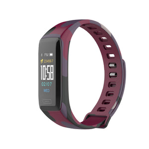 V7 Smart Bluetooth Bracelet w/ Blood Pressure / Heart Rate Monitor - Camouflage Red
