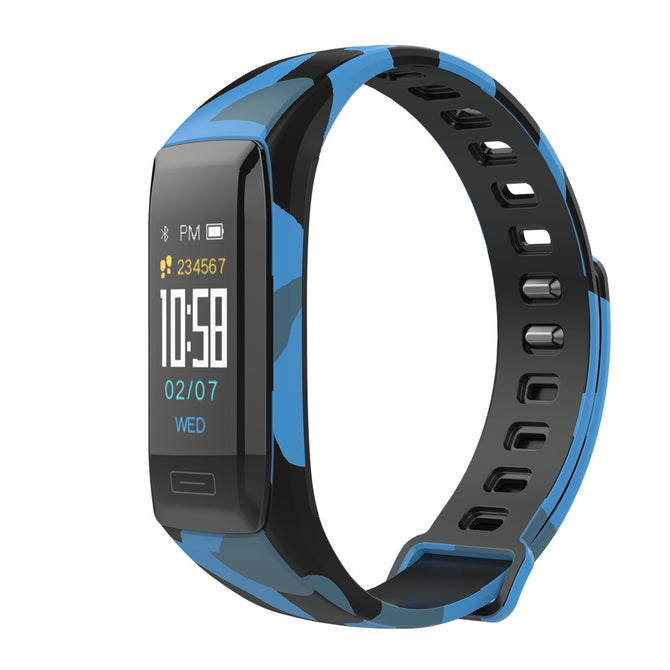 V7 Smart Bluetooth Bracelet w/ Blood Pressure / Heart Rate Monitor - Camouflage Blue