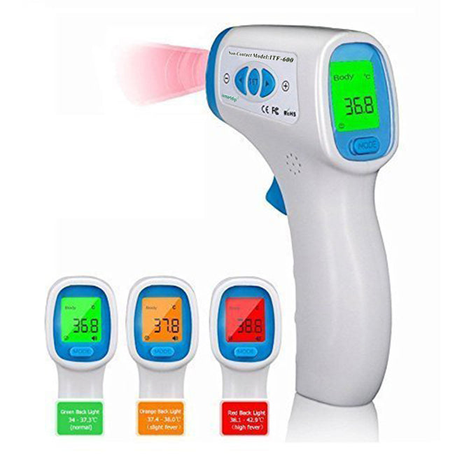 Ismartdigi ITF-600 LCD Non-Contact Forehead InfraRed Body Thermometer for Baby Body Pet - Blue