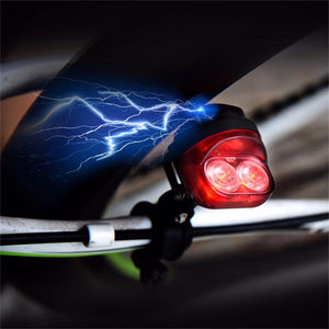Bike Cycling Electromagnetic Induction Dynamo Red Tail Lights Set Safety Bicycle Light LED Lamp Rear Light Red