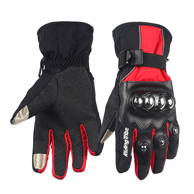 Riding Tribe Motorcycle Winter Warm Waterproof Touch Screen Gloves - Black (Pair / XL-Size)
