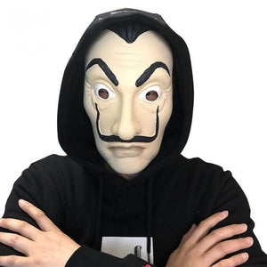 La Casa De Papel Mask Salvador Dali Latex Cosplay Mask Halloween Realistic Adult Party Props Masks Men 1 Piece