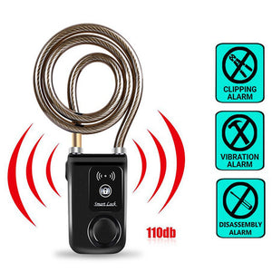 ESAMACT Alarm Bluetooth Smart Lock Keyless Bike/Motorcycle/Gate Door Smart Lock with Anti Theft Alarm 110dB Phone APP Control