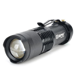 SIPIK SK68 120lm Convex Lens Zooming Flashlight, 1-Mode Mini LED Torch Lamp, Q3 LED Flashlight Lantern (1 PC)