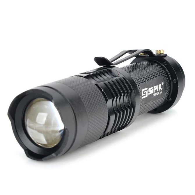 SIPIK SK68 120lm Convex Lens Zooming Flashlight, 1-Mode Mini LED Torch Lamp, Q3 LED Flashlight Lantern (1 PC)