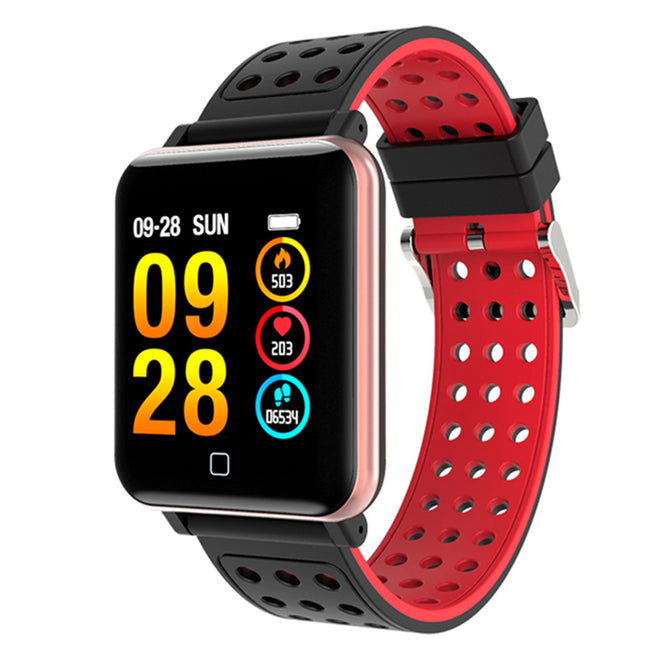 VRrobot M19 Color Screen Smart Bracelet Heart Rate Sports Waterproof Bluetooth - Red