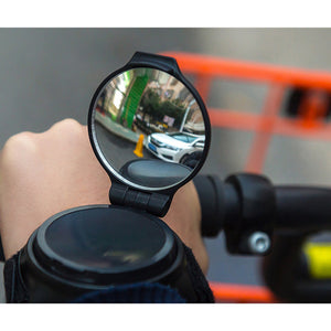 Bracelet Type 360 Degree Rotating Reflective Rearview Mirror - Black