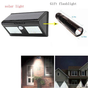 40-LED Solar Powered Garden Light with Human Body Induction IR Sensor LED Mini Flashlight