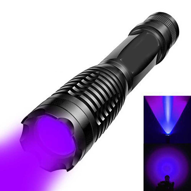 E7 LED 395nm UV Violet Flashlight Torch
