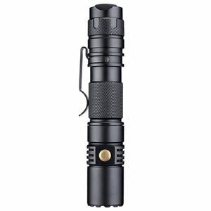 Portable CREE XP-L Super Bright 960LM 10W Flashlight, Waterproof 5-Mode Long-Range Torch Light For Outdoors Cold White/Black